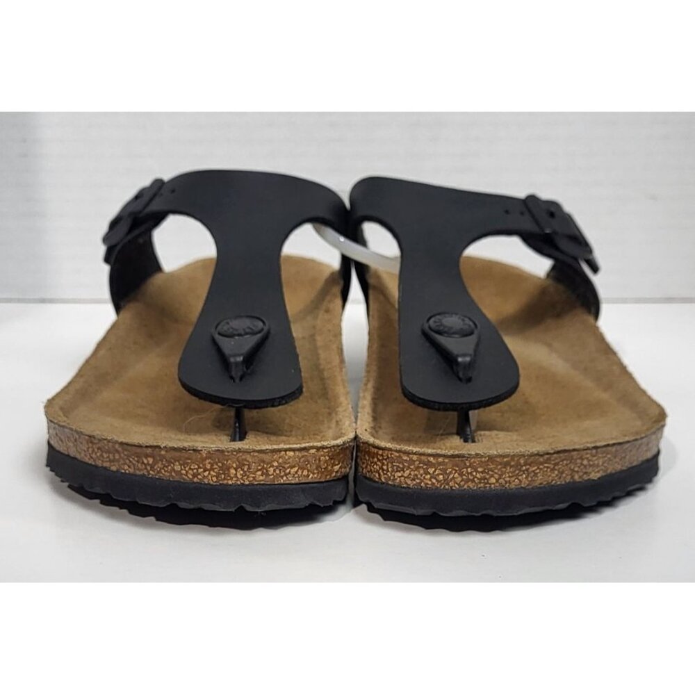 Birkenstock Womens Black Gizeh Birko-Flor Sandals Size 4/ EU 34 NEW - Picture 4 of 9